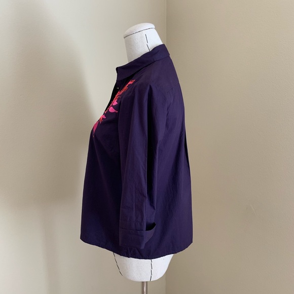 Closet Cleanout! Anthro Maeve Top Purple Pink Sequin Shirt Blouse - Picture 4 of 10